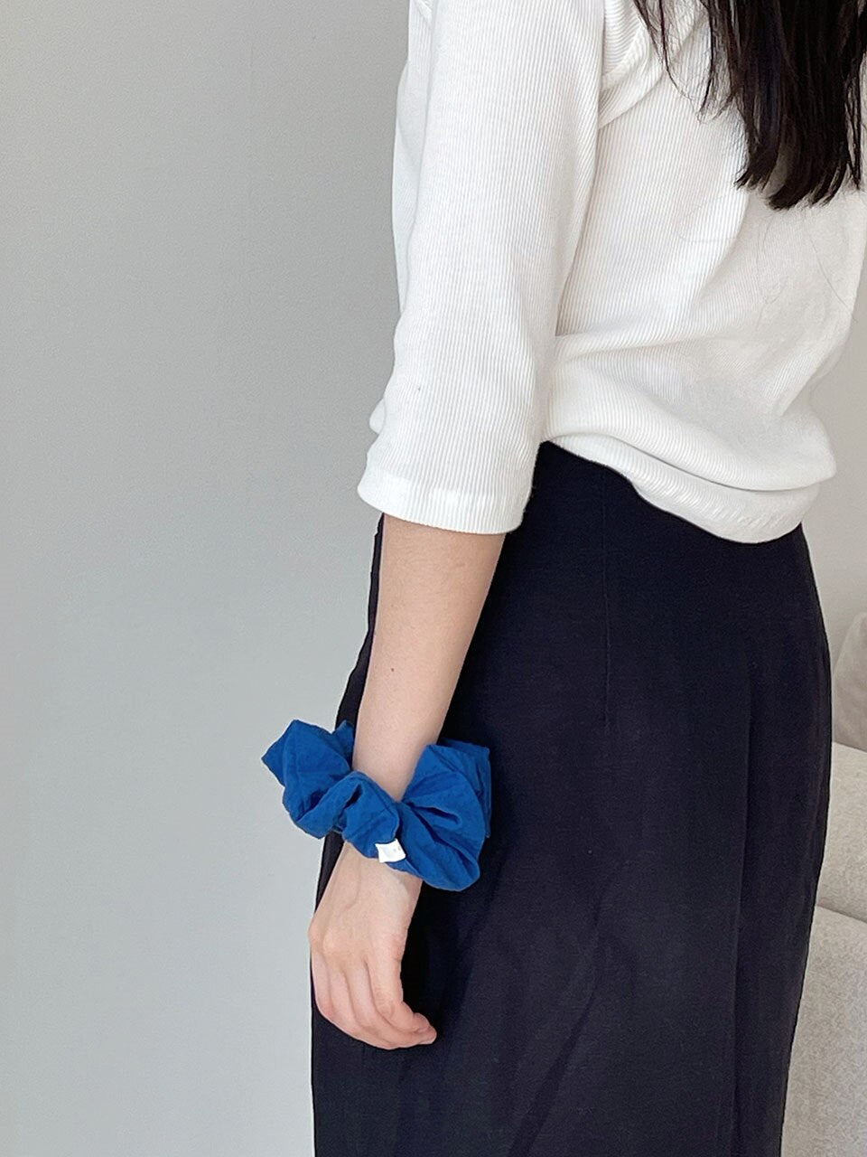 oar Seersucker Scrunchie [Blue]