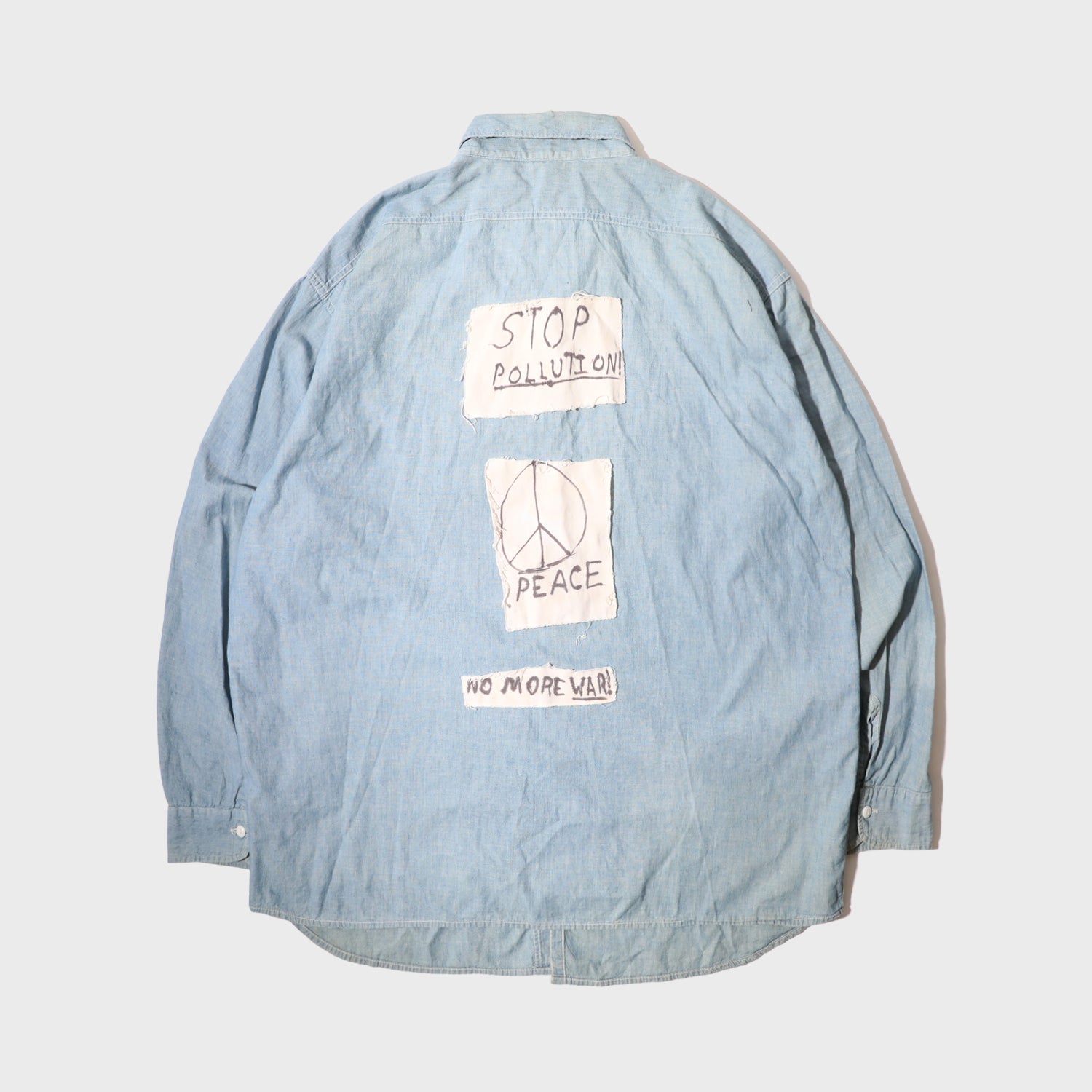 “No More War!" Chambray Shirt