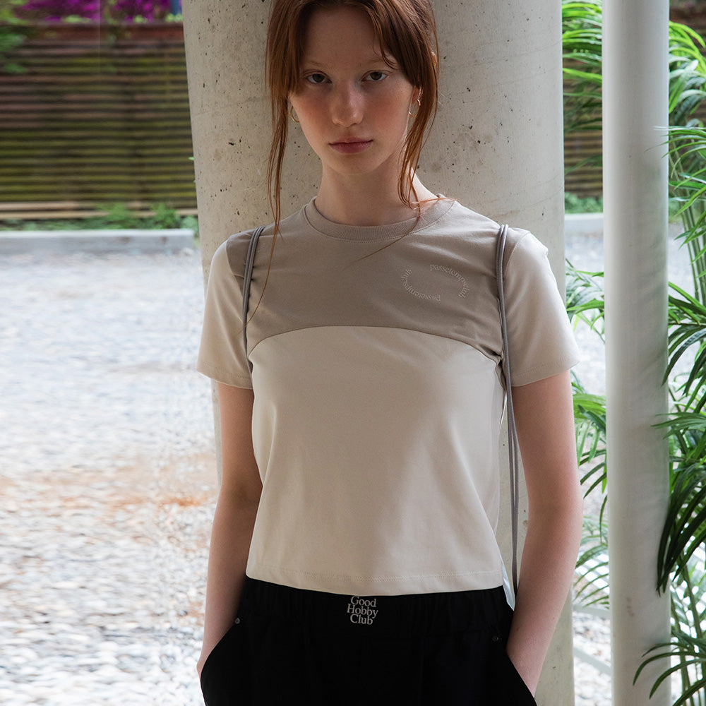 CURVE CROP TEE_BEIGE