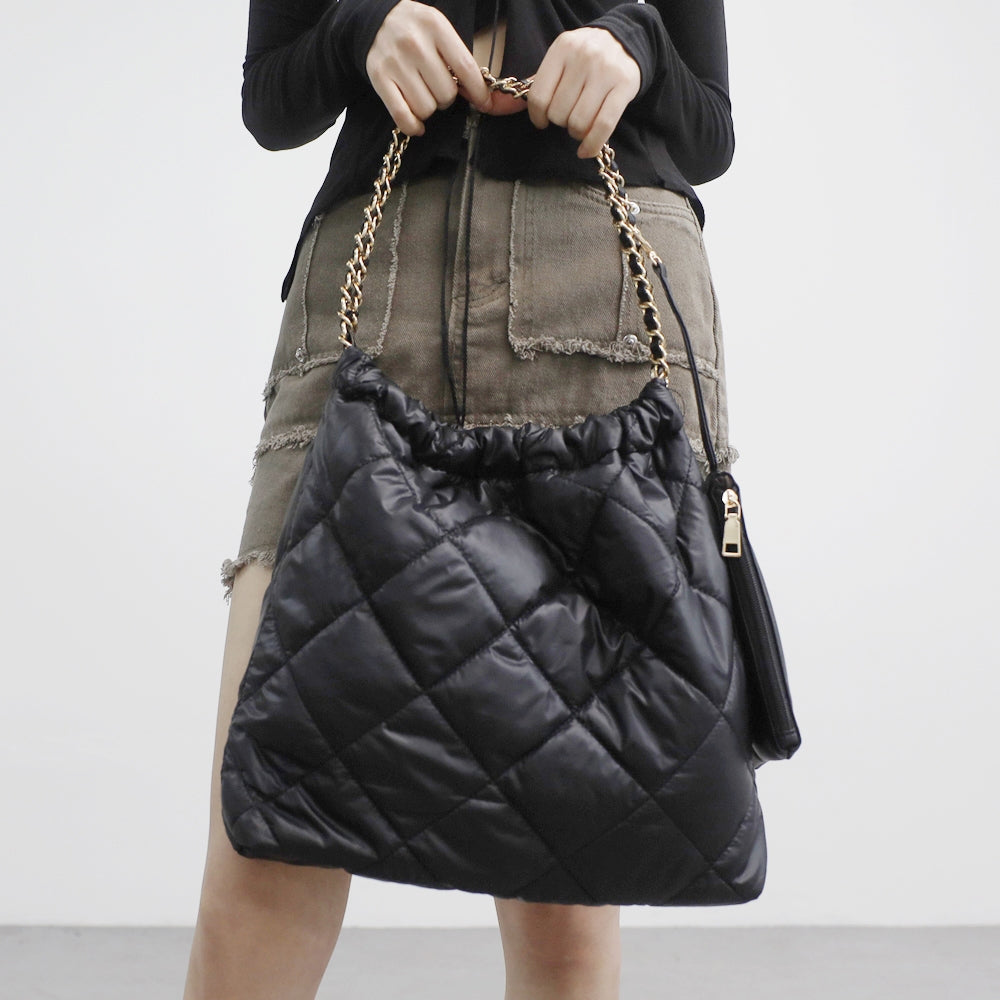 Sercy quilted chain shoulder bag