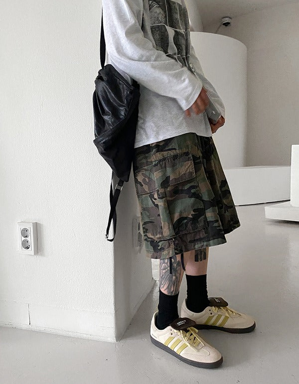 No.0300 B cago camo wide SHORTS