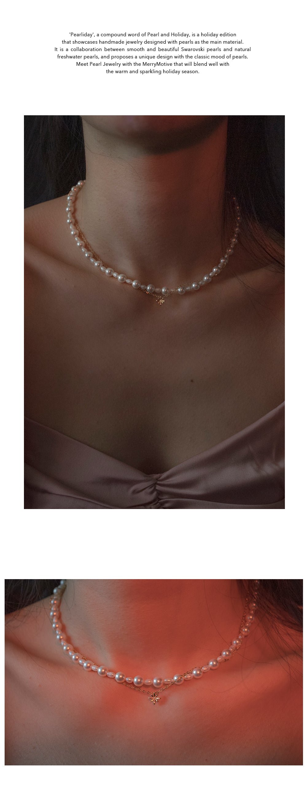 [Penthouse-Hanjihyun] Little star and pearl layered necklace