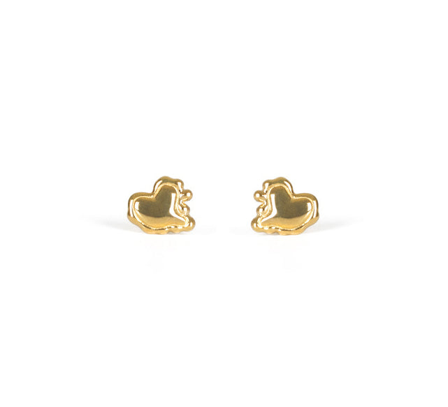 Mini Melting Heart Earring (Gold)