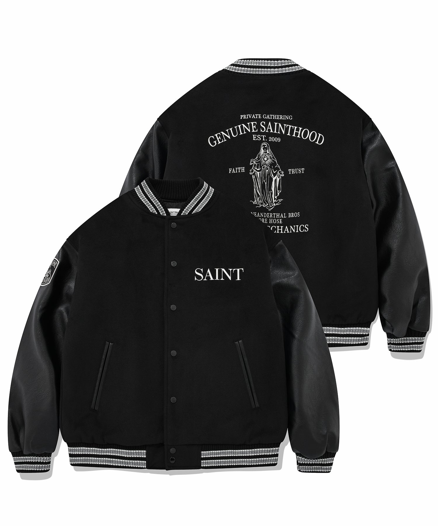 SP GRACE STADIUM JACKET-BLACK