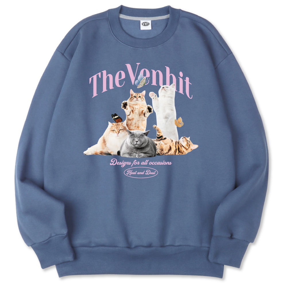 VENHIT Butterfly Cat SWEATSHIRT_B1