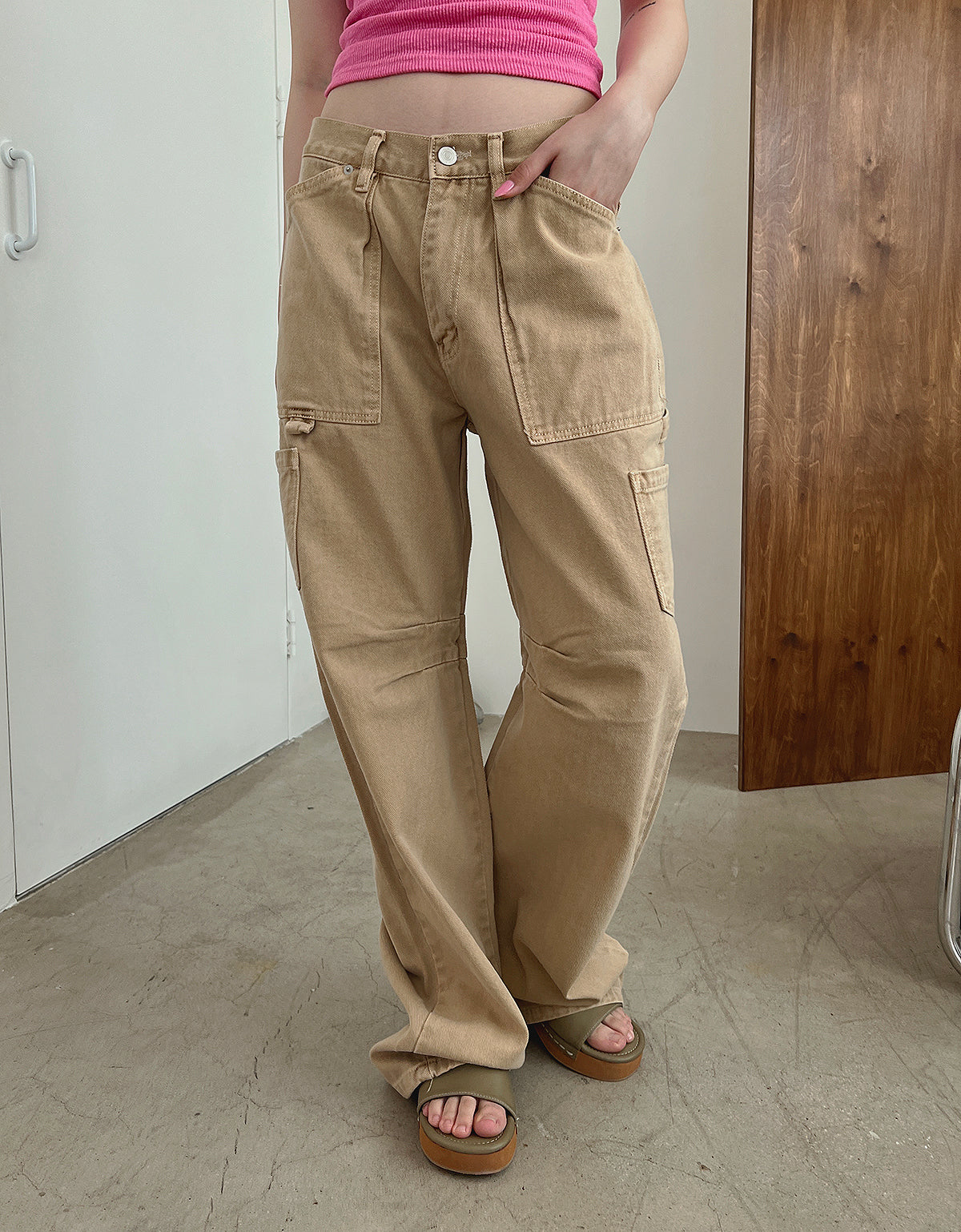 Carved Pigment Cargo Pants (3color)