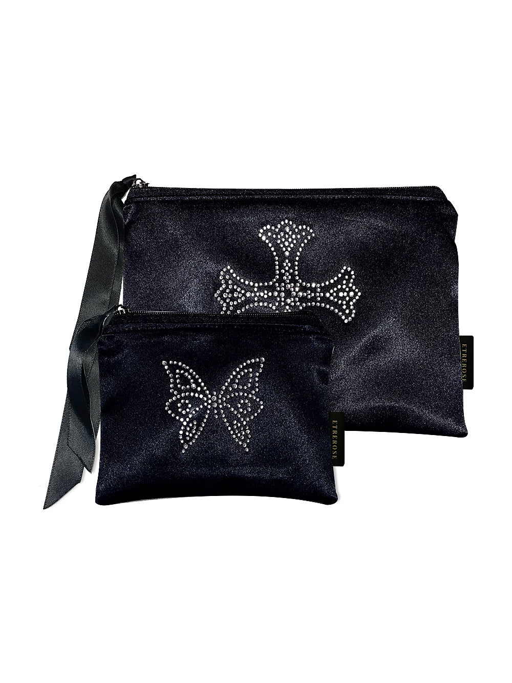 Sparkling Cubic Satin Zip-pouch (SET