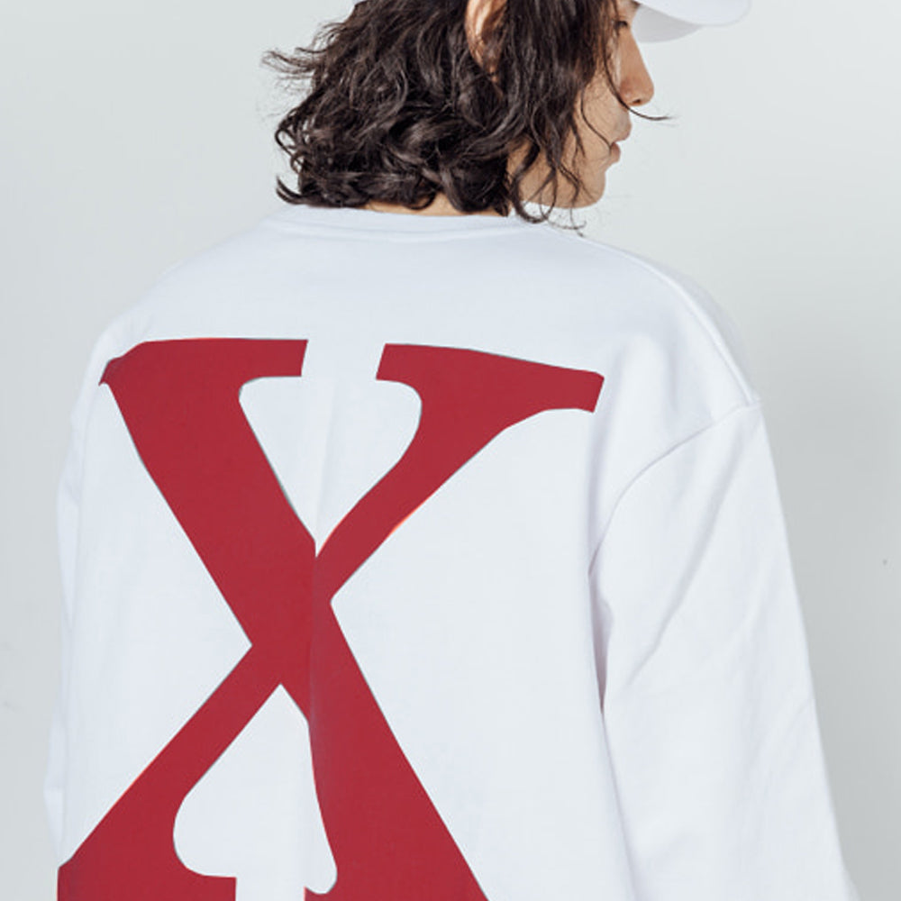 X LOGO SWEATSHIRTS - WHITE