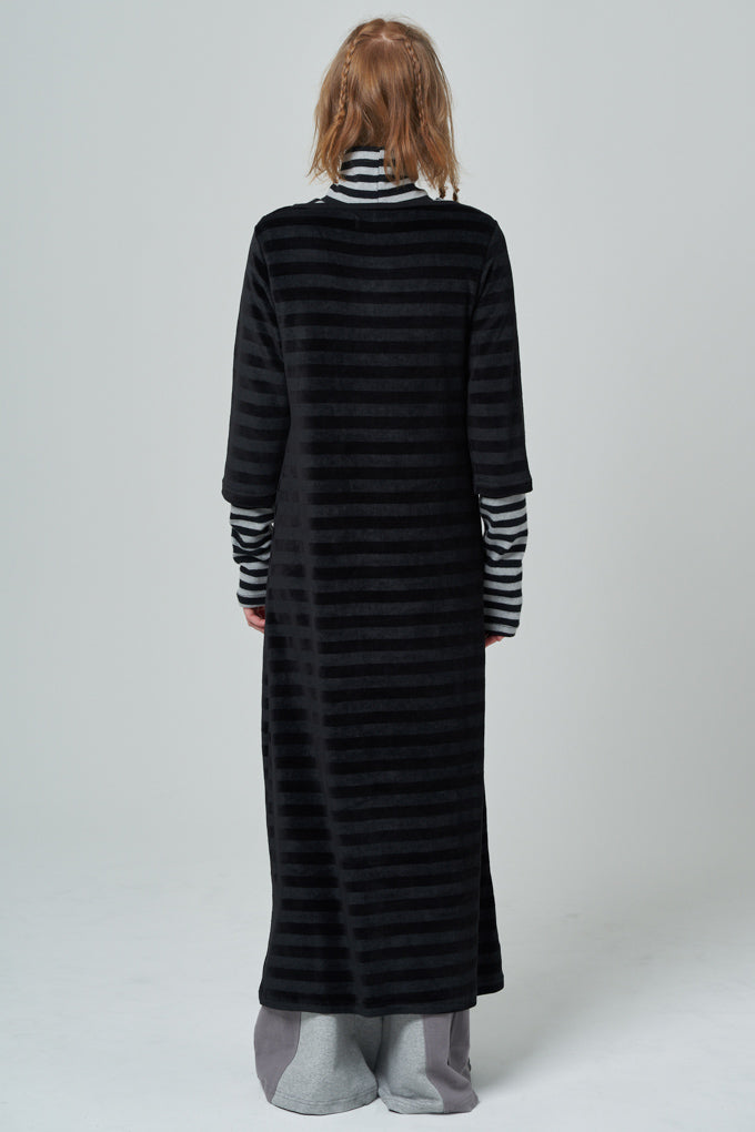 Stripe maxi dress_black