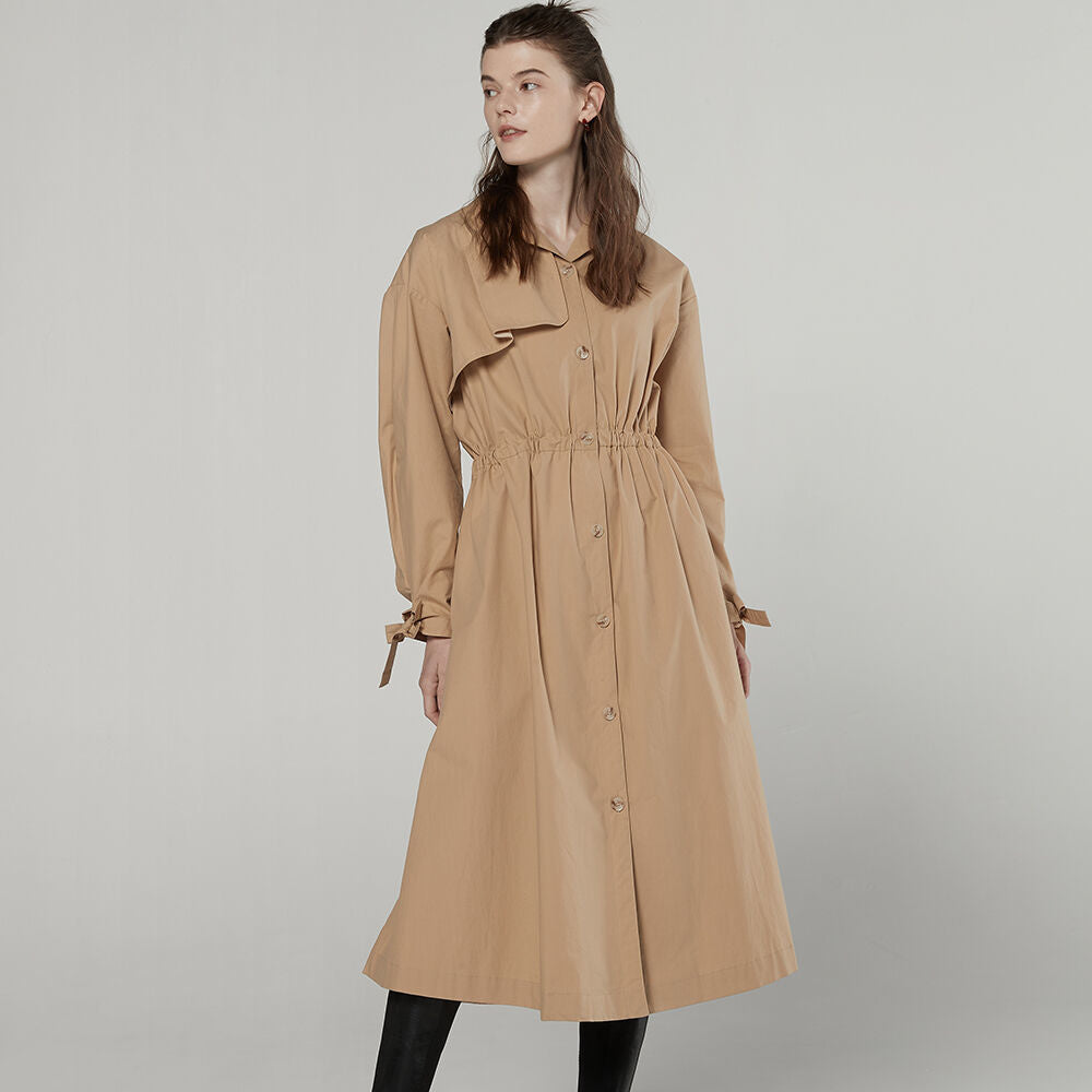 String shirts one-piece - Beige