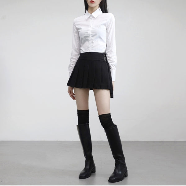 Moanne slim cropped shirt