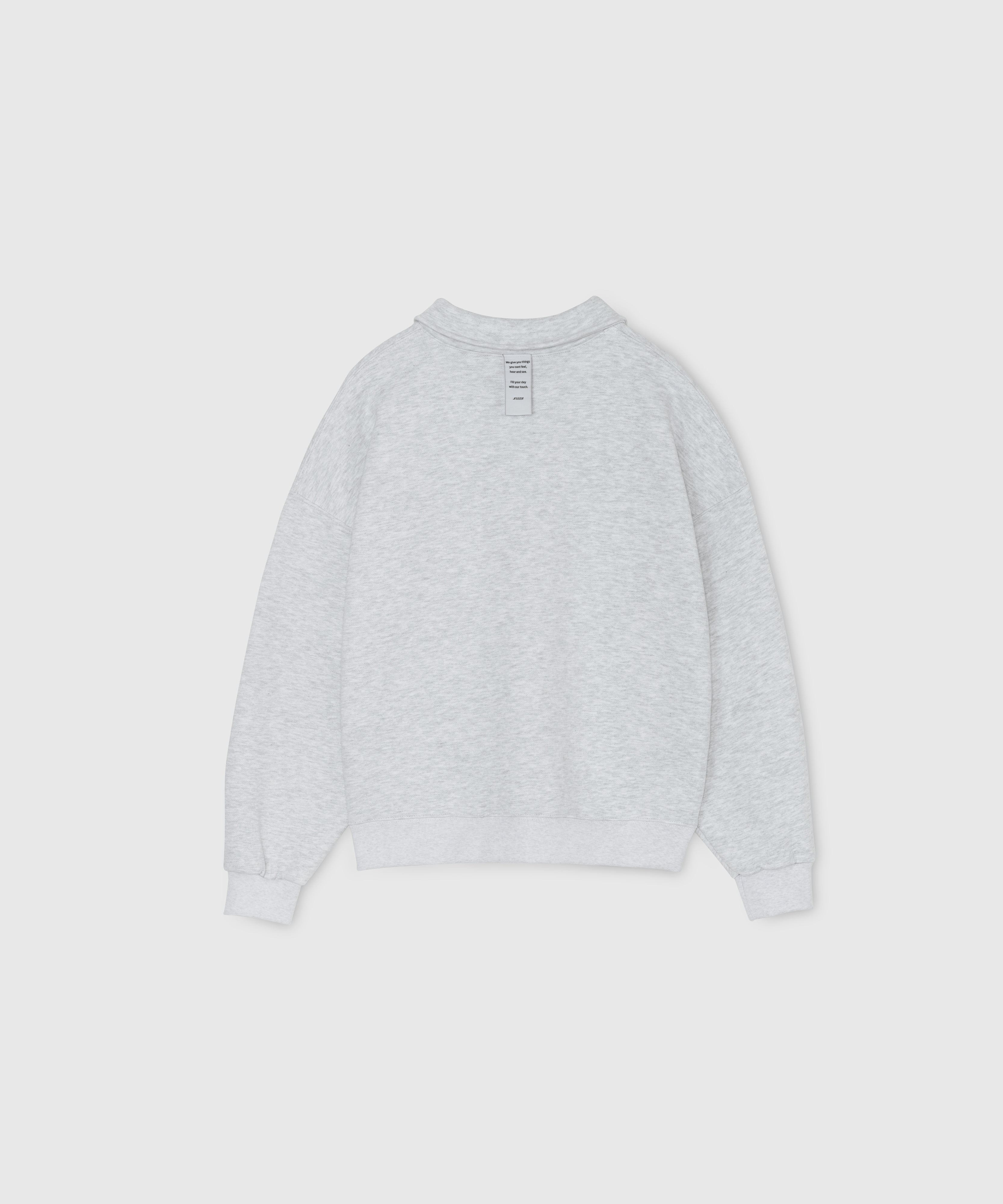 FLEECE SWEATSHIRTS_MELANNGE GRAY