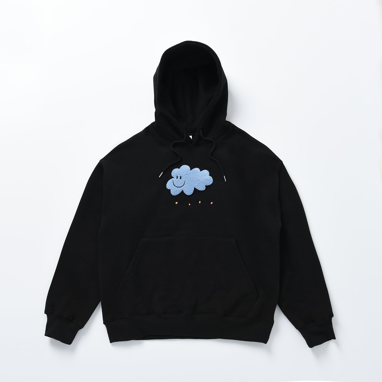 Dominant Cloud Embroidery Dried Hoody_BLACK