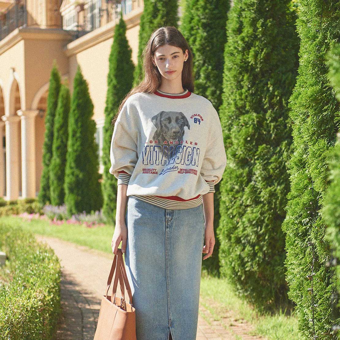 Labrador Printing Napping Sweatshirt