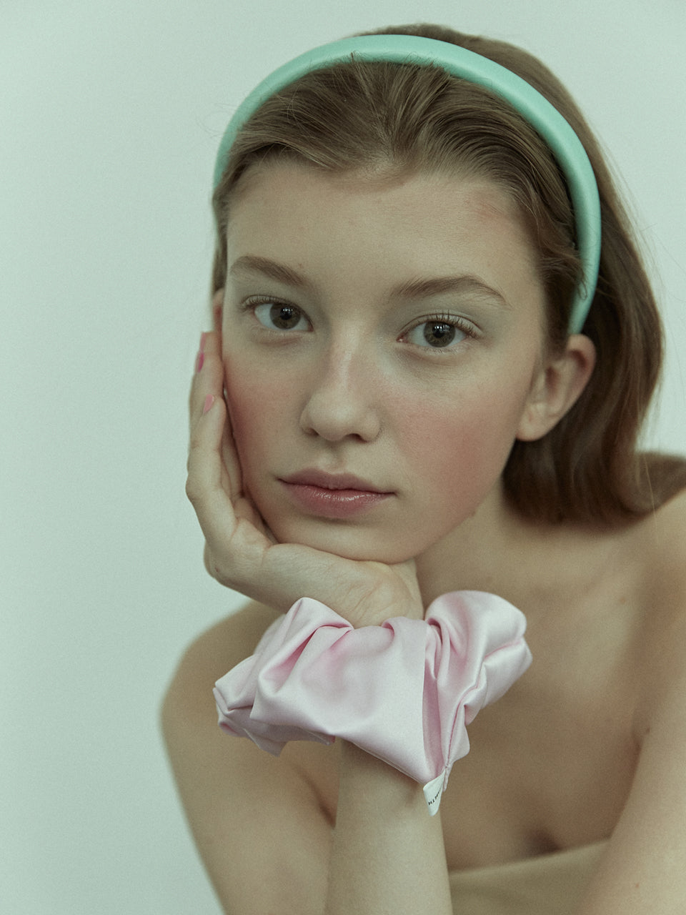 Mint Green Satin Headband