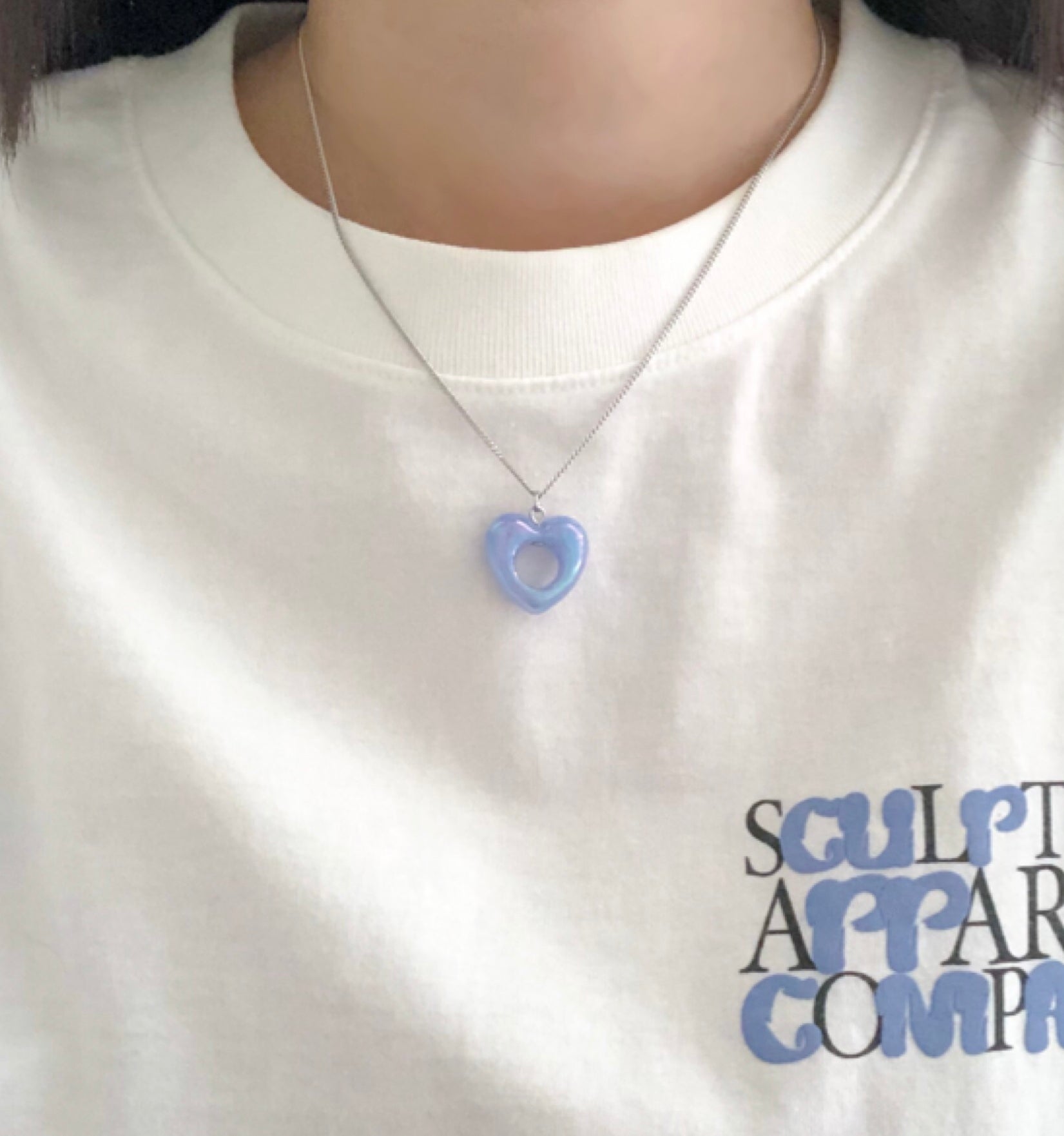 Hologram heart necklace (3 colors)