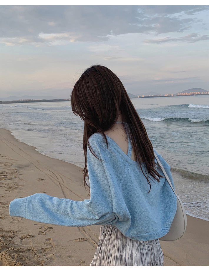 sky cardigan top