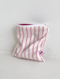 PEACH TERRY POUCH(STRIPE)