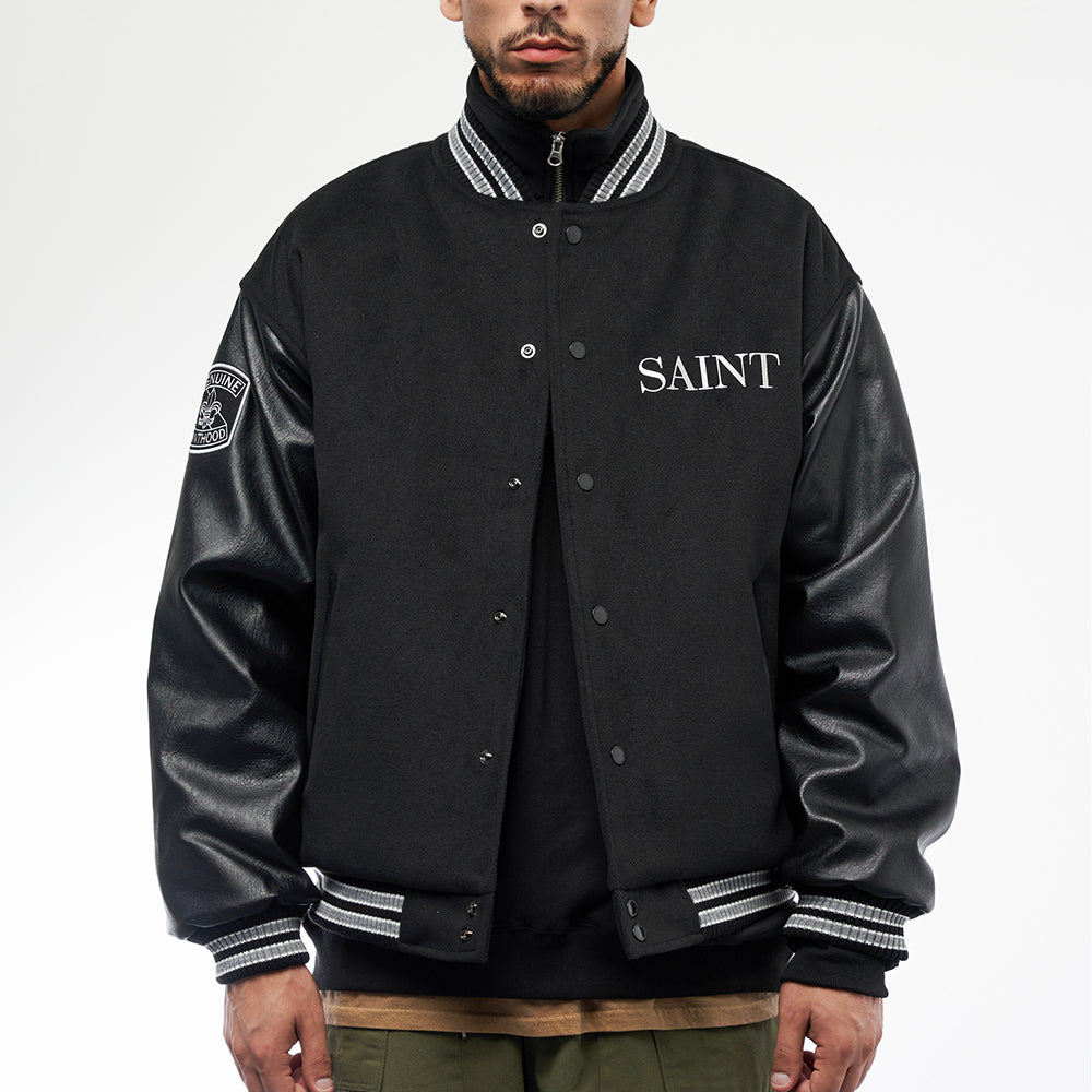 SP GRACE STADIUM JACKET-BLACK