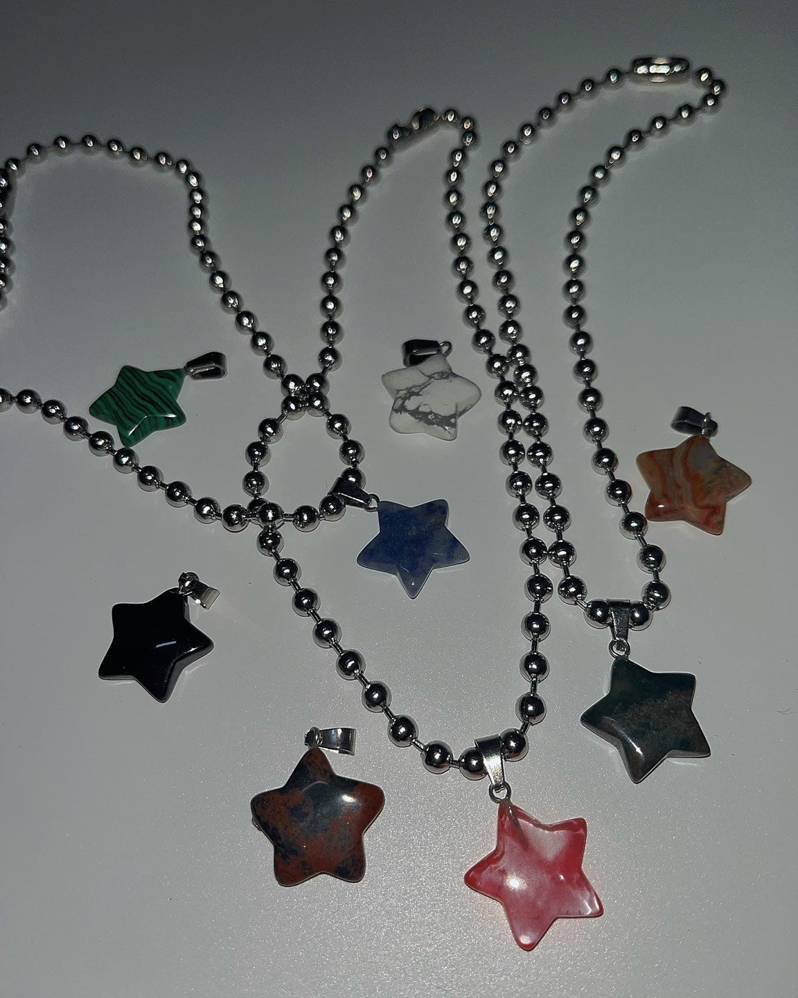 Antique star ball chain necklace (8color)