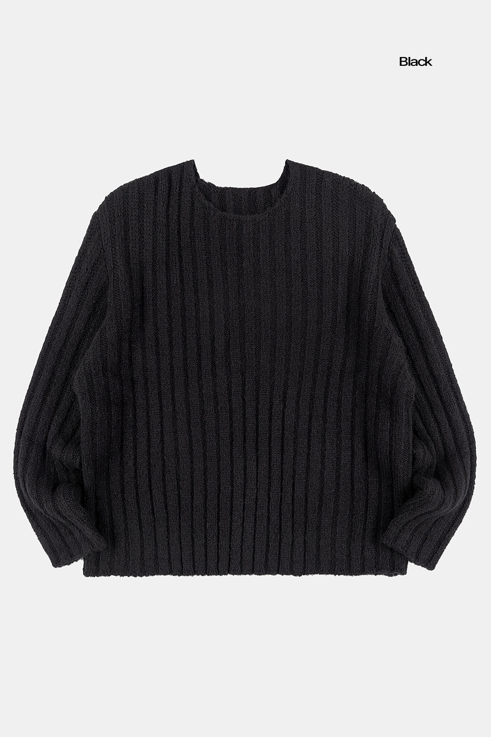 Raven wool ribbed crop knit