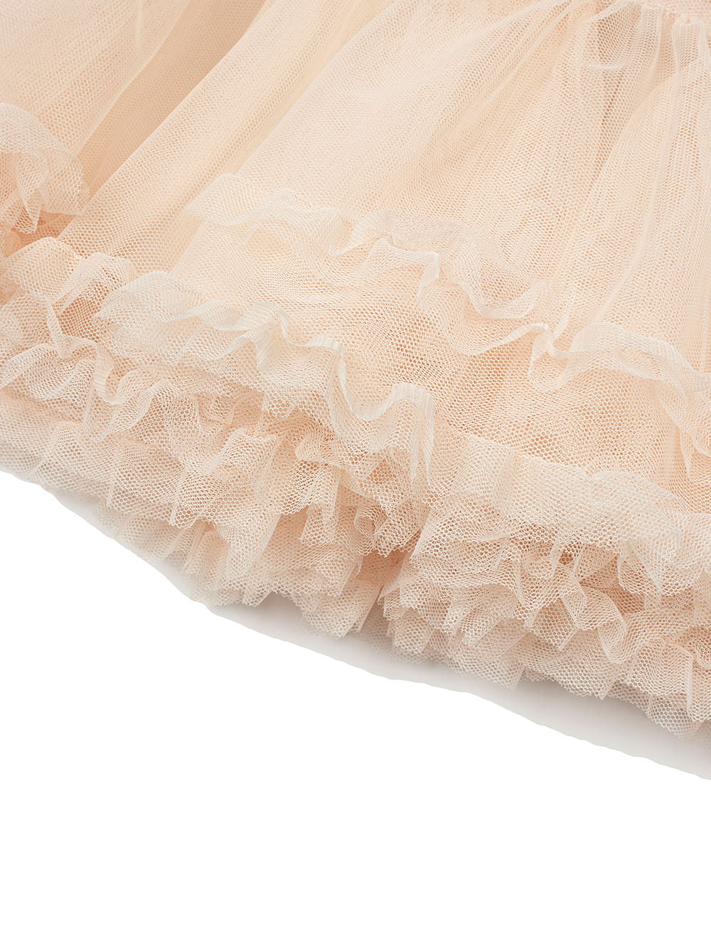 MESH FRILL CANCAN SKIRT(PEACH)