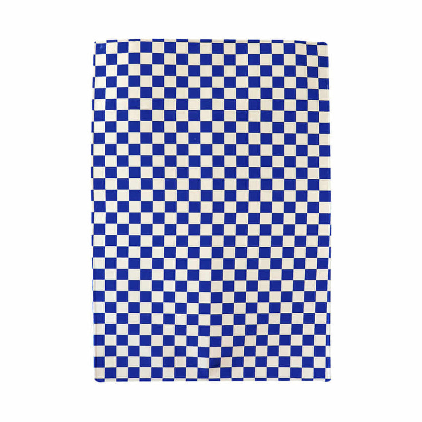 Check rug (Deep blue)(M size)