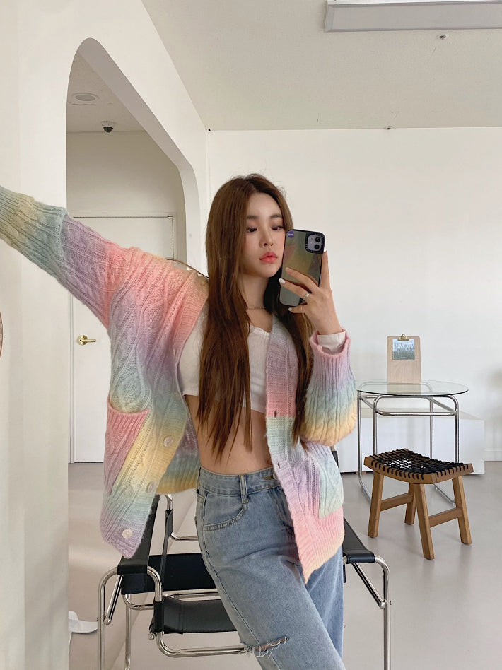 rainbow cardigan