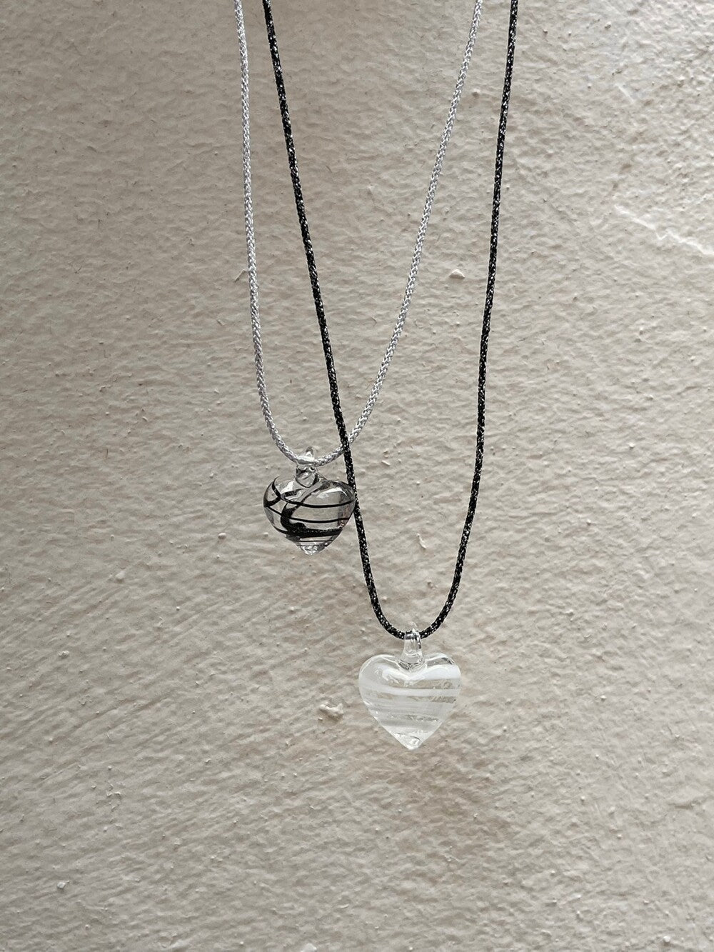 Heart glass necklace