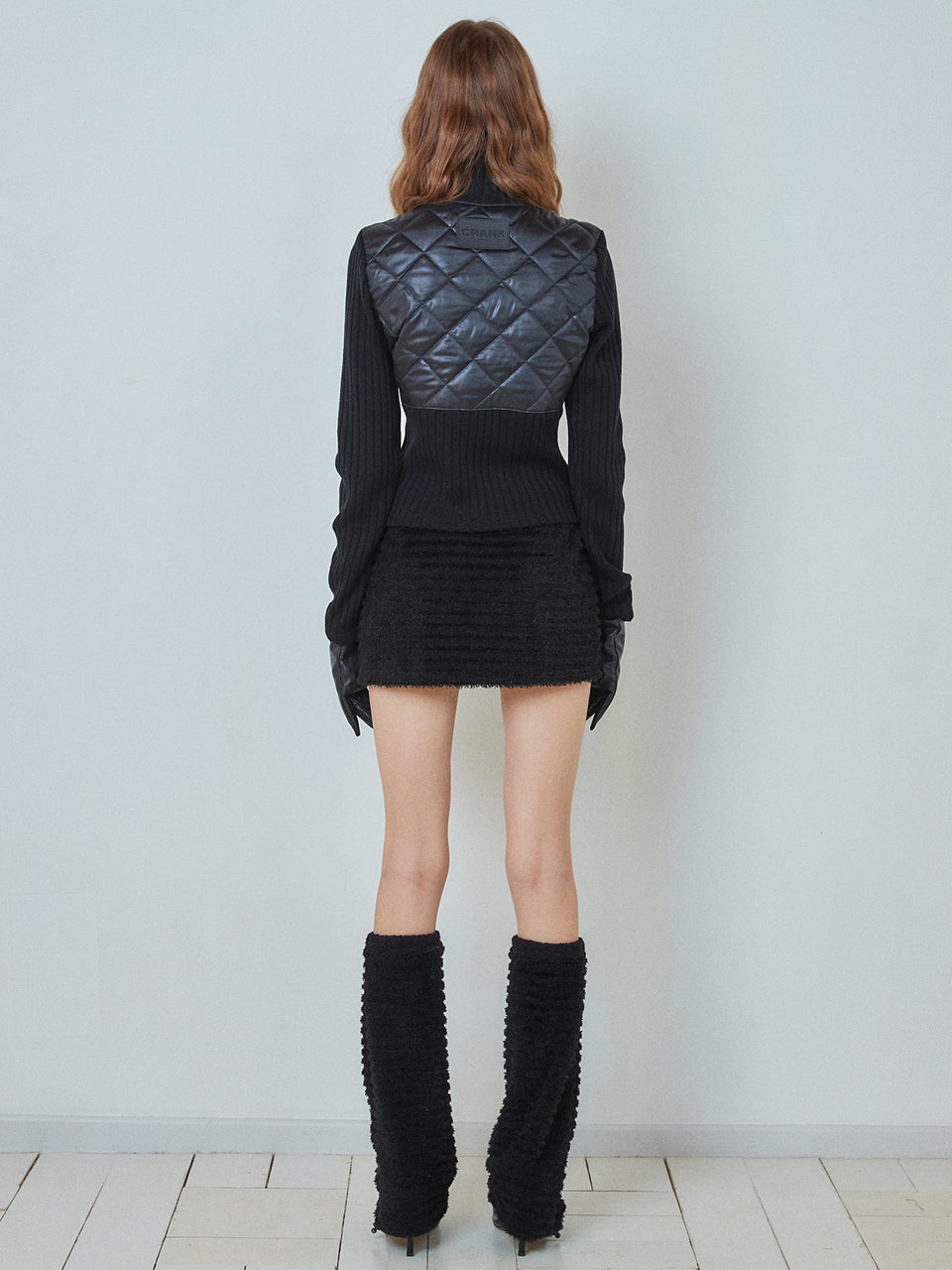 PADDING KNIT ZIP-UP_BK