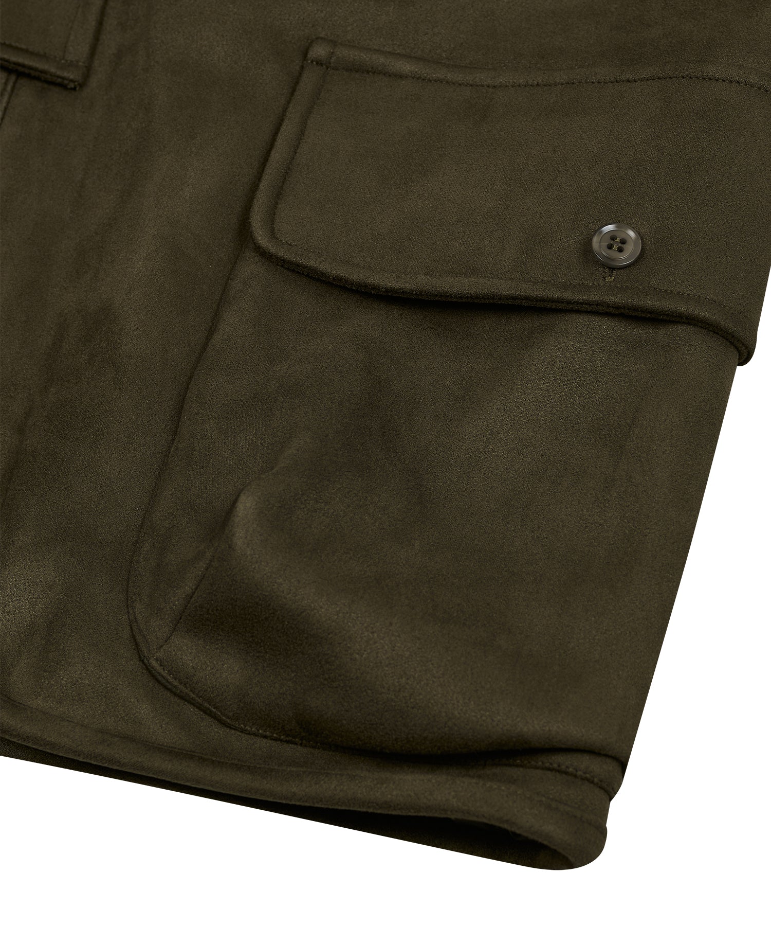 87-STAN025 [Vegan Suede] Multi-pocket Suede Best Khaki