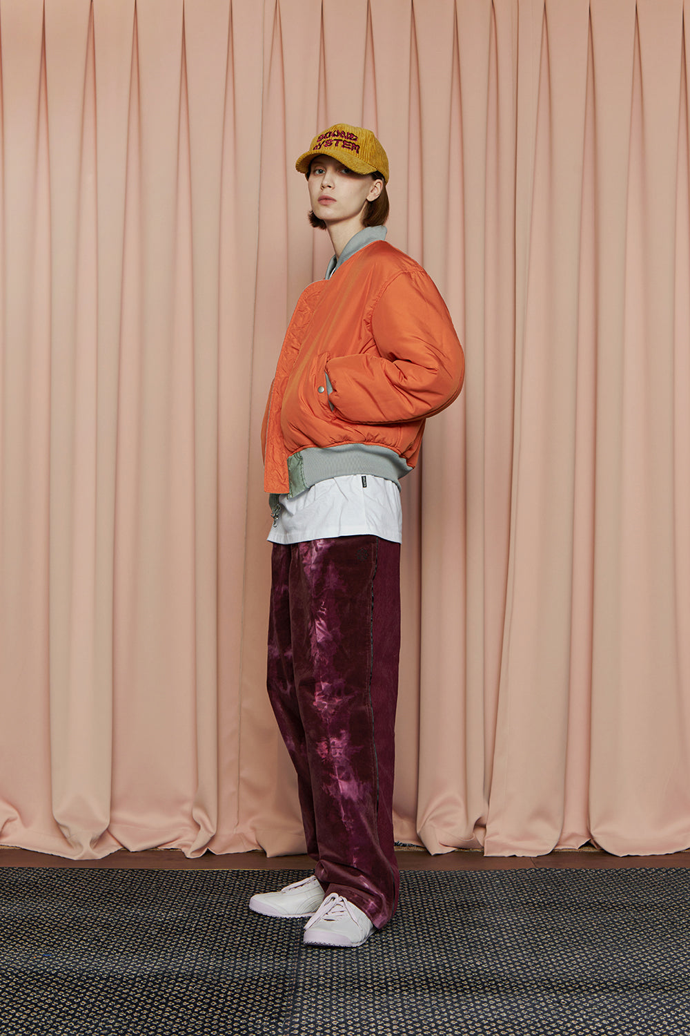 VELOUR CORDUROY PANTS / BURGUNDY