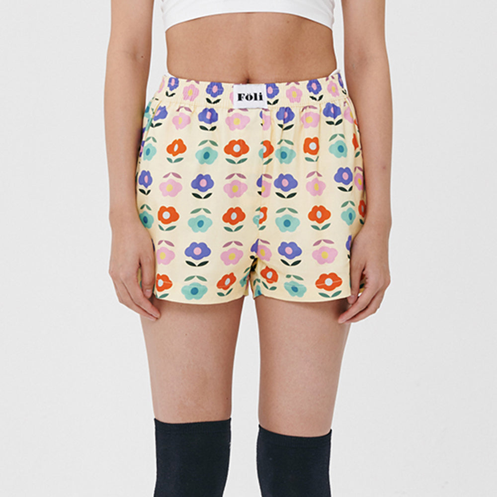 (W) Bright Garden PJ Shorts