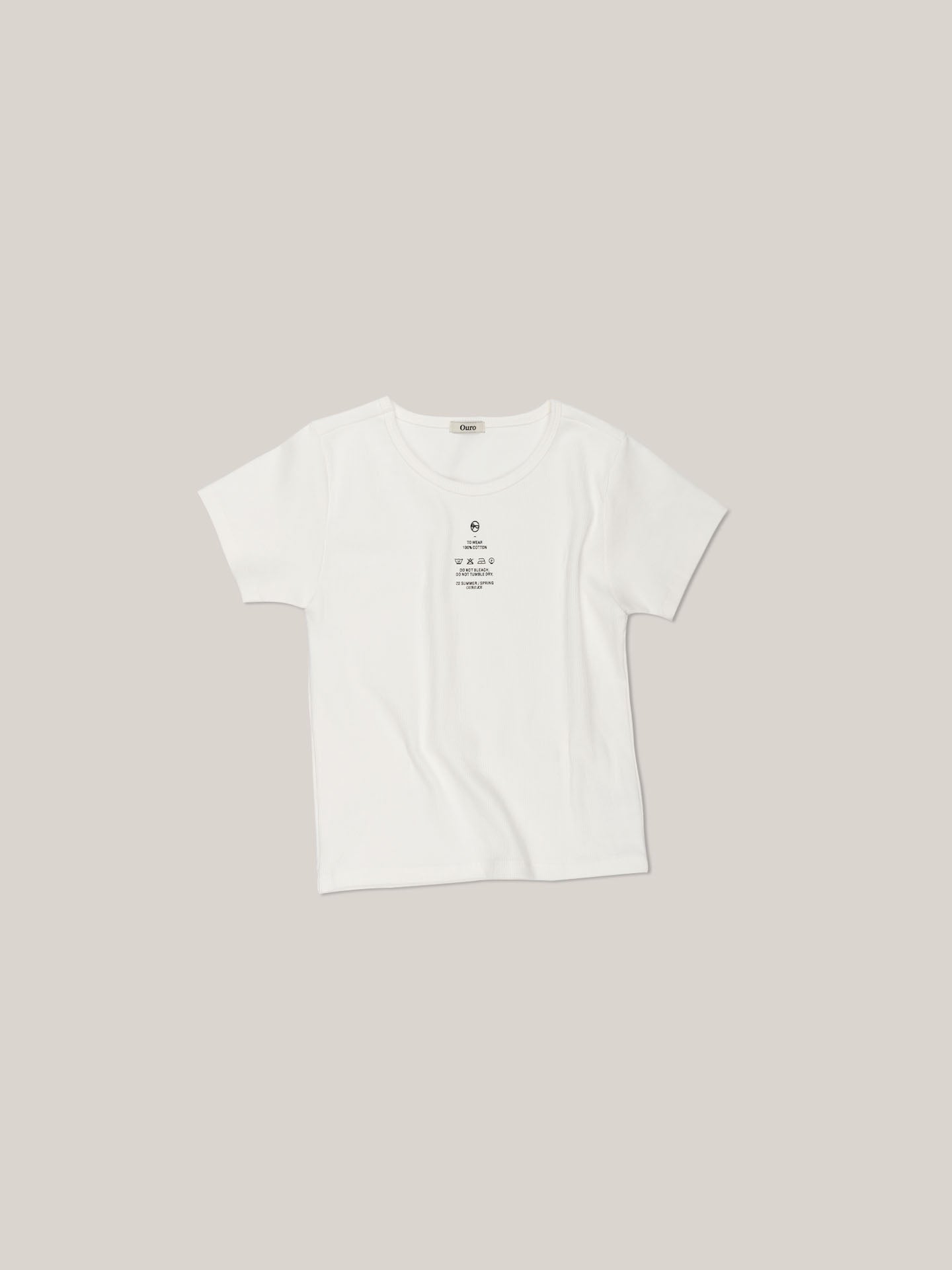 LETTERING COTTON SHIRT [ WHITE ]