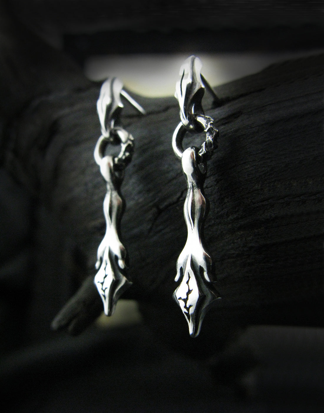 Sagitta silver earring