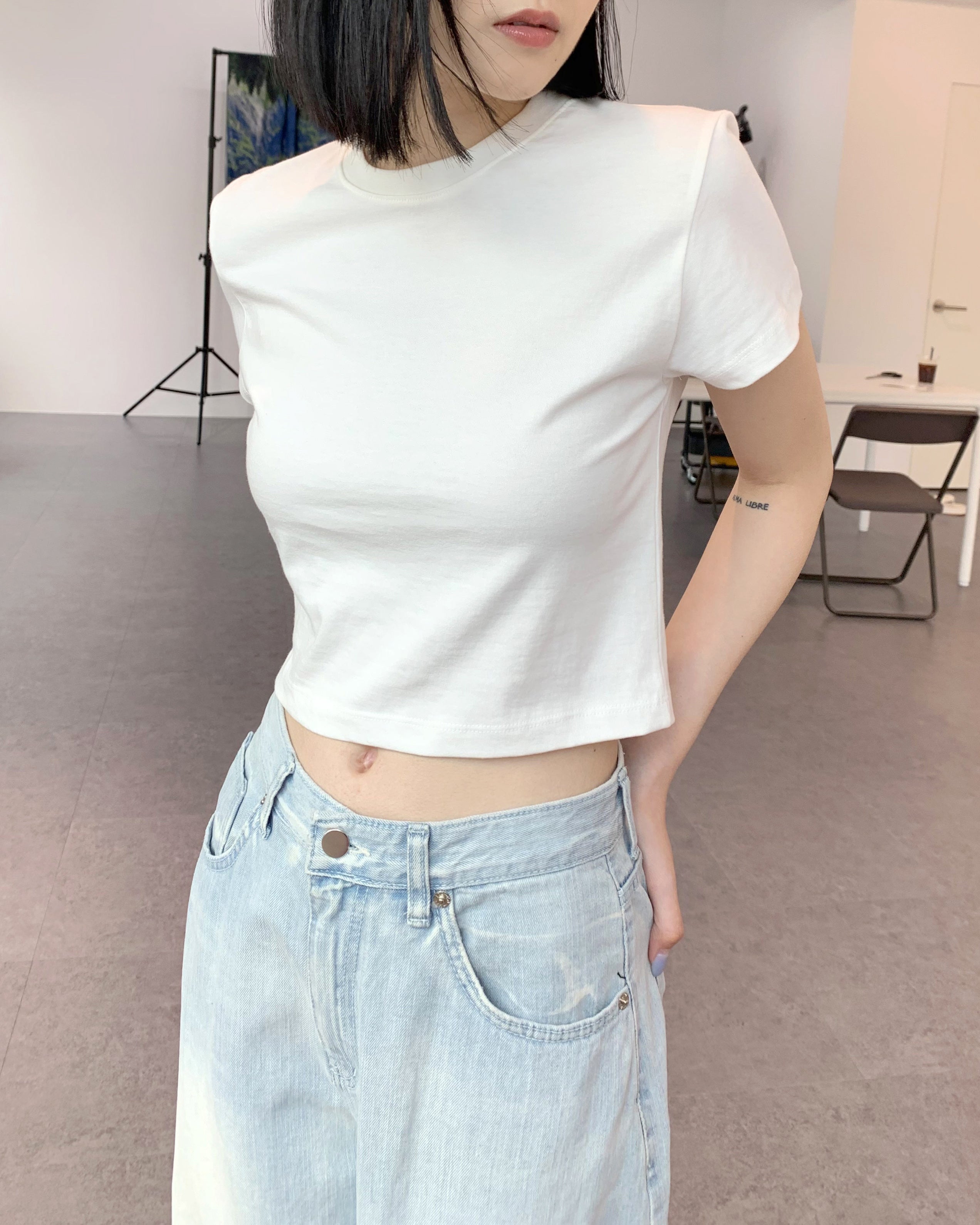 [MADE] Coollin Crop Basic Short Sleeve T-shirt