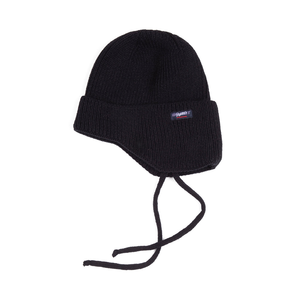 BSR2223FWBN001 NEWTRO EARFLAP BEANIE BLACK