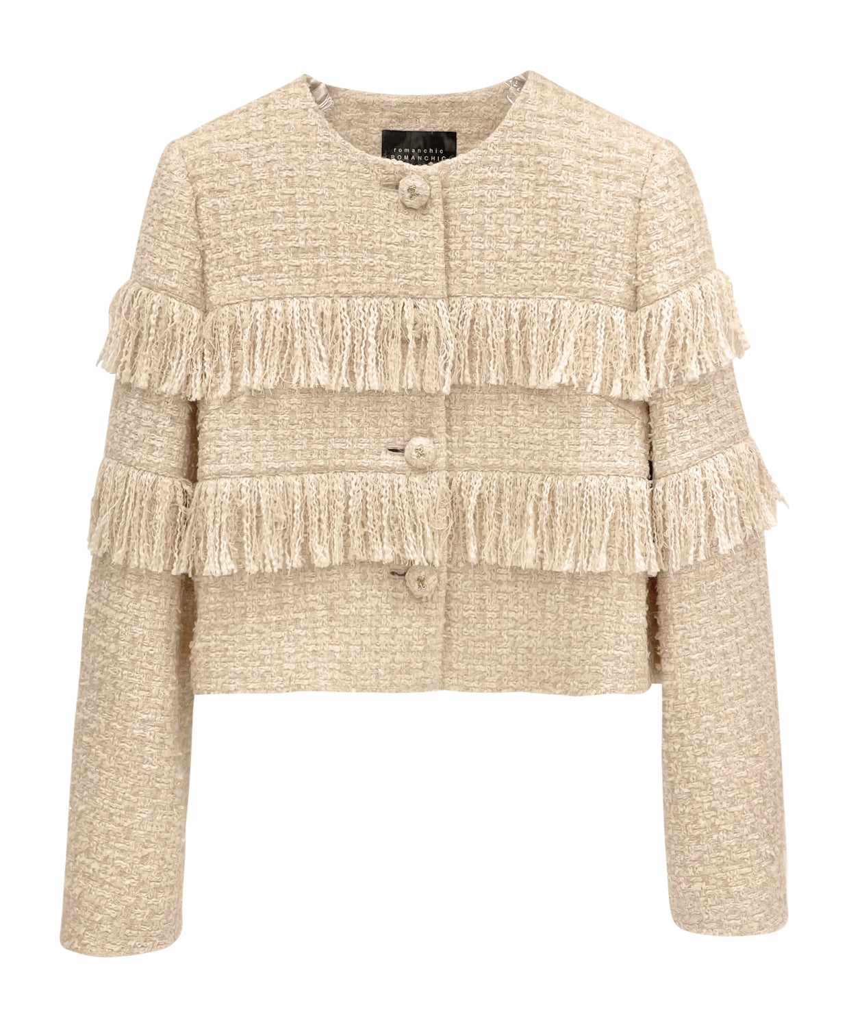 Fringe tweed jacket