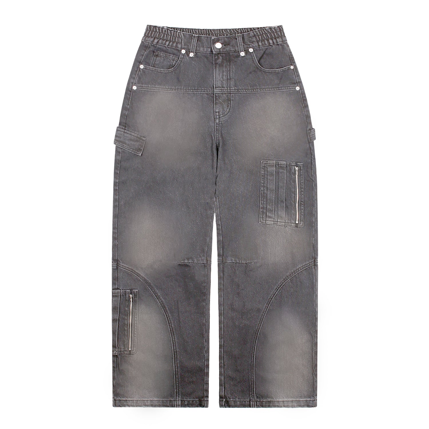 XP194 Baymus Utility Denim Pants (GRAY)