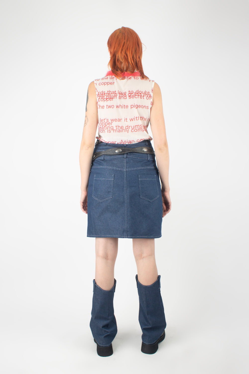 Denim Warmer Skirt (2 color)