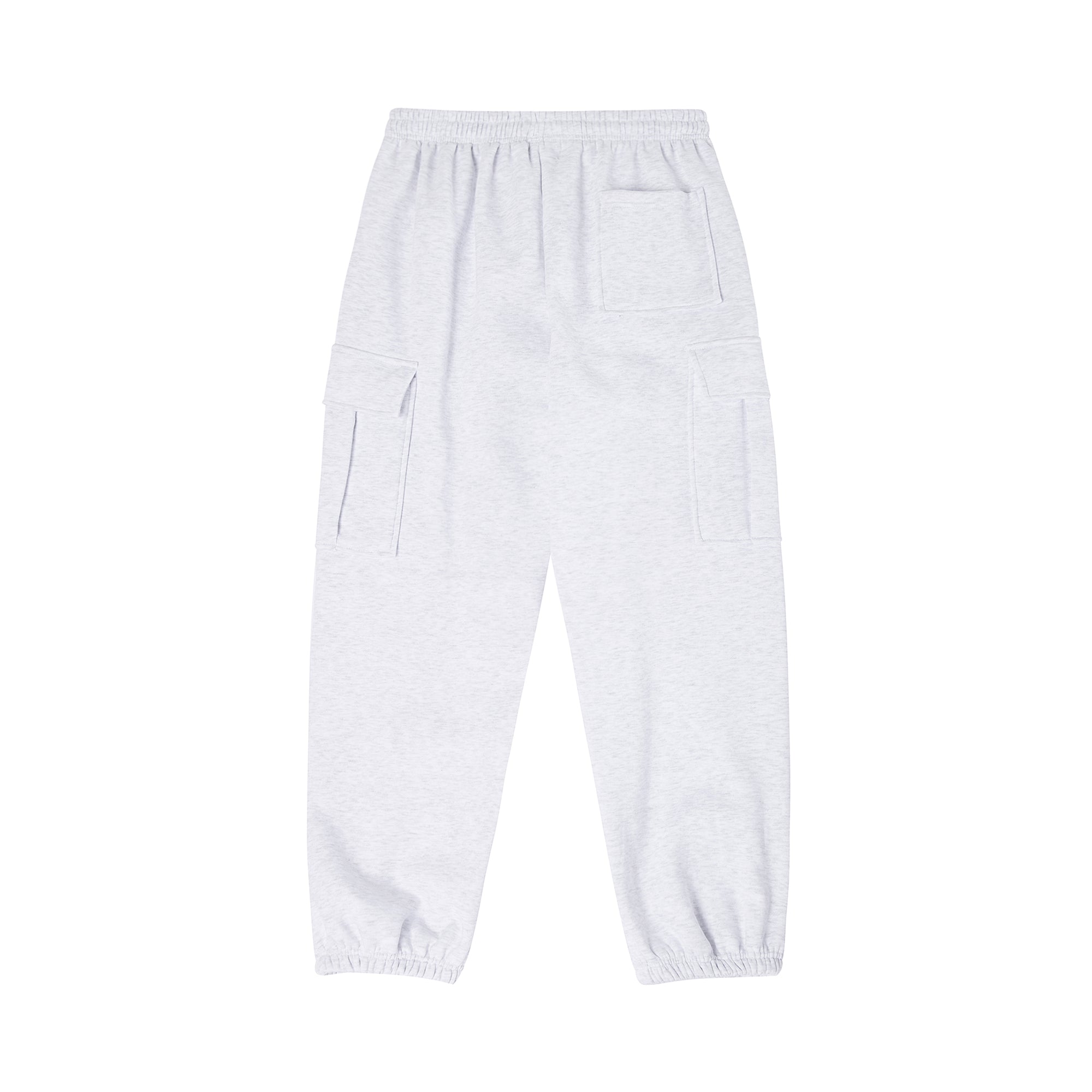 Balloon over cargo fleece jogger pants White Melange