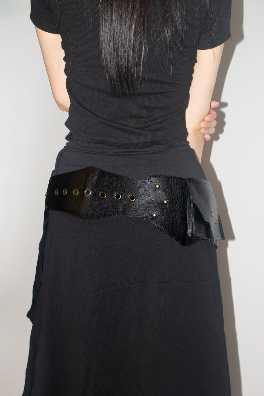 leather pocket belt bag (2 color)