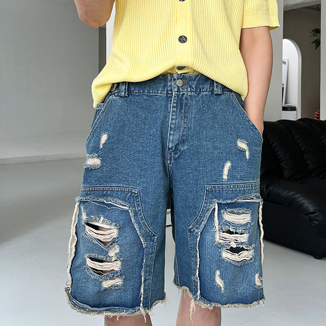 Carpenter Denim Half Pants