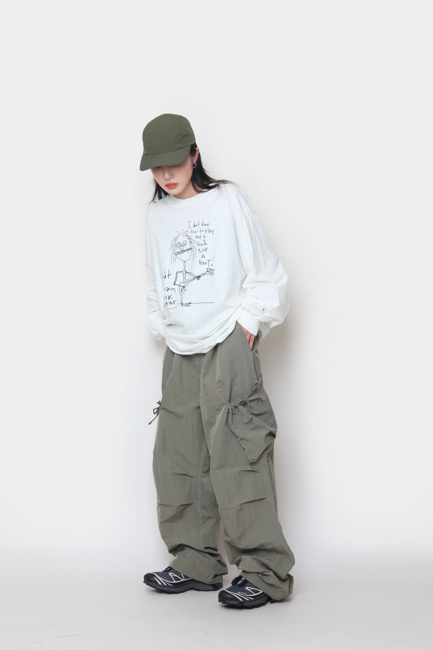 Shirring Pocket Cargo Pants