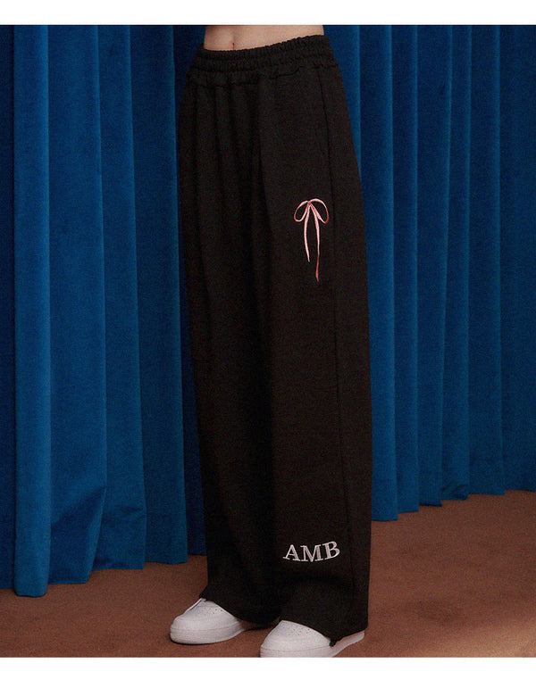 AMBLER 男女共用 Pants with ribbon ストレート2-WAYパンツ AP801