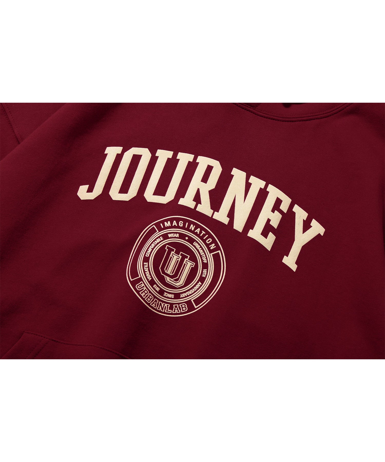 Golden Emblem Hoodie (Deep Red)