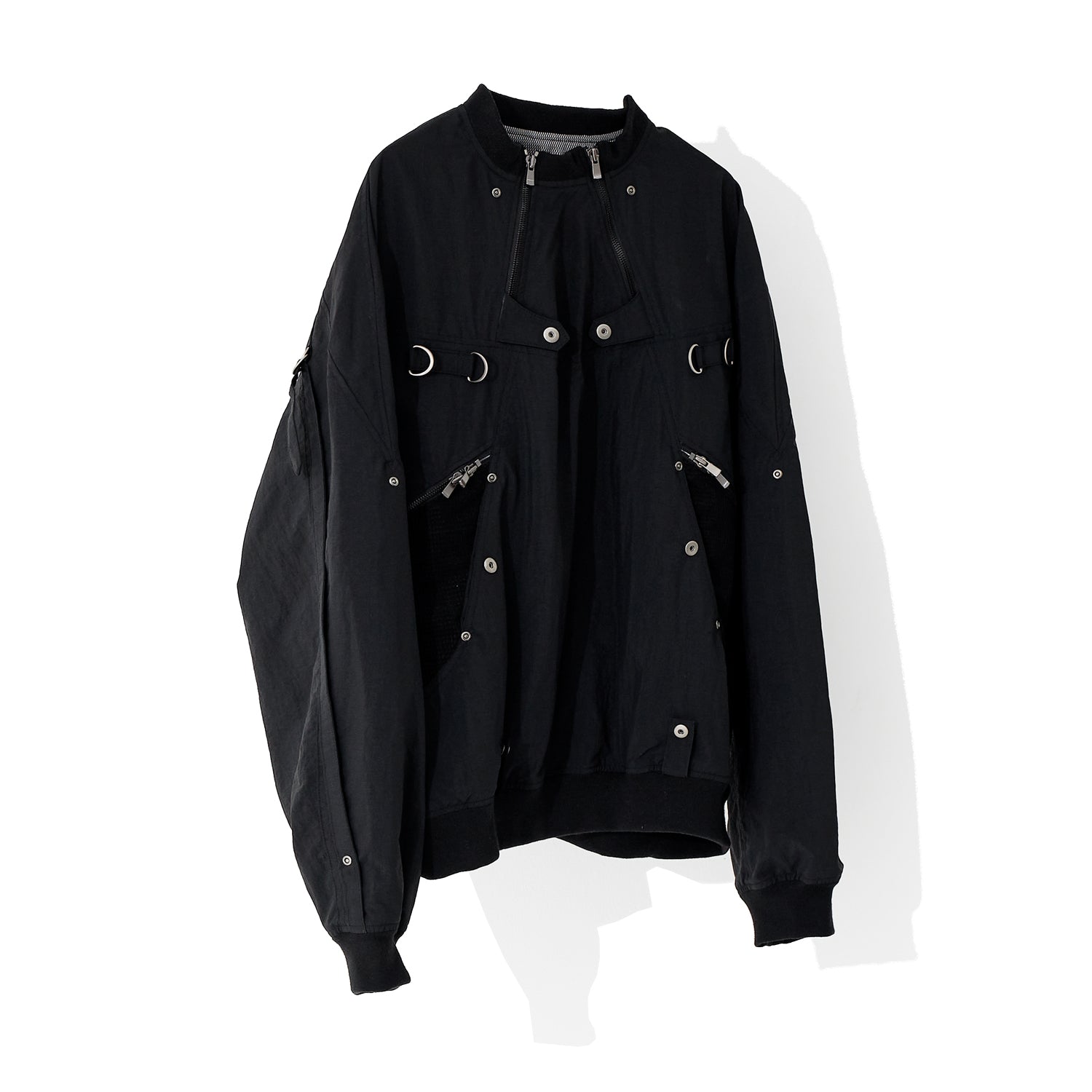 MULTI FUNTIONAL  ZIP PULLOVER JACKET_BK