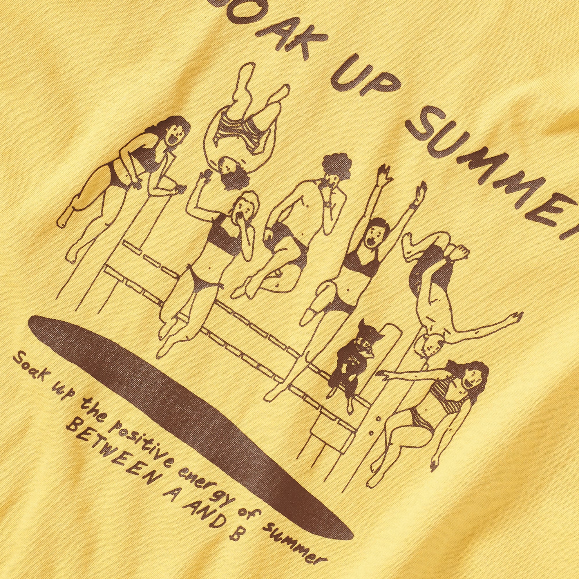 DIVING PRINT OVERFIT T-SHIRT _ YELLOW