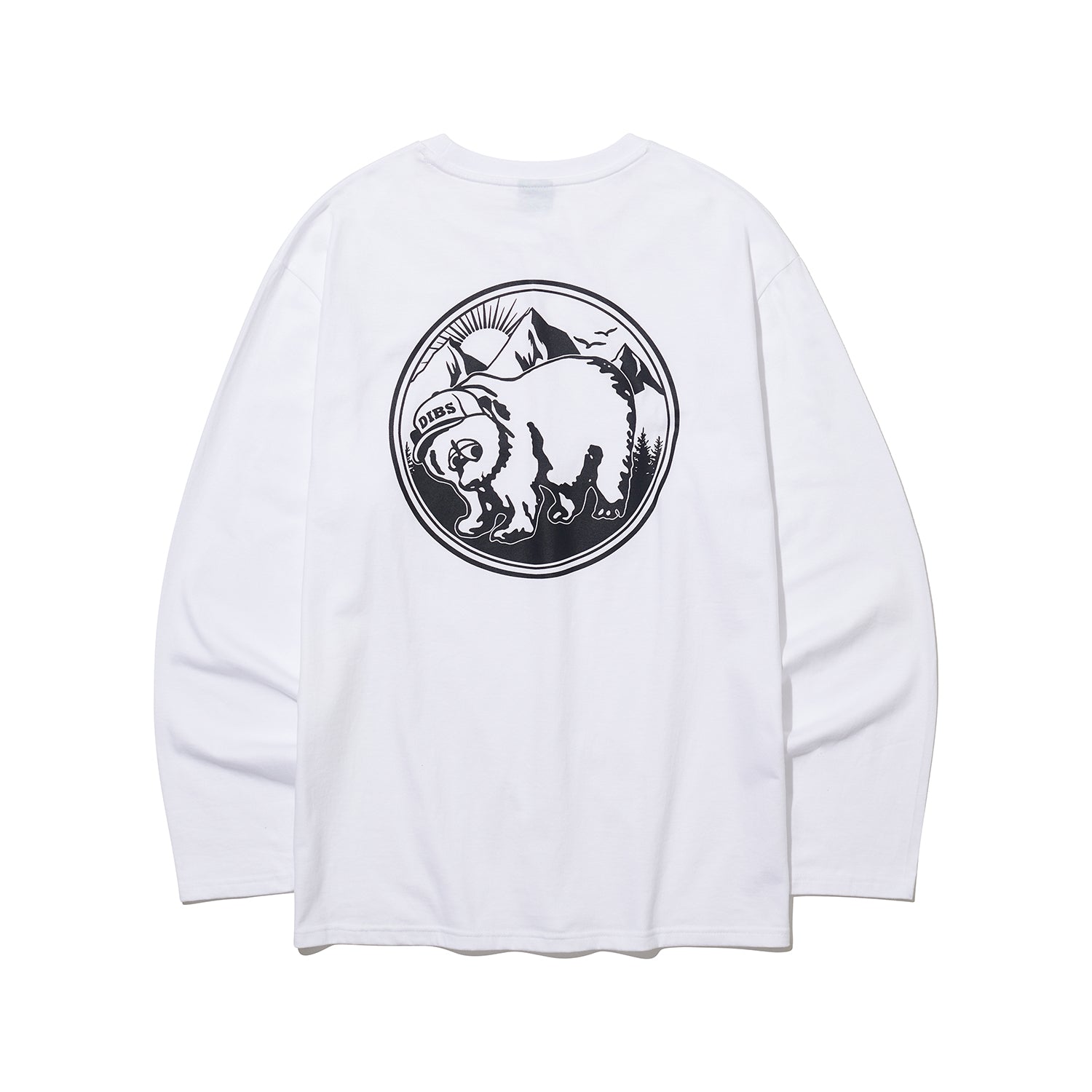 22SS BEAR LONG SLEEVE T-SHIRT WHITE