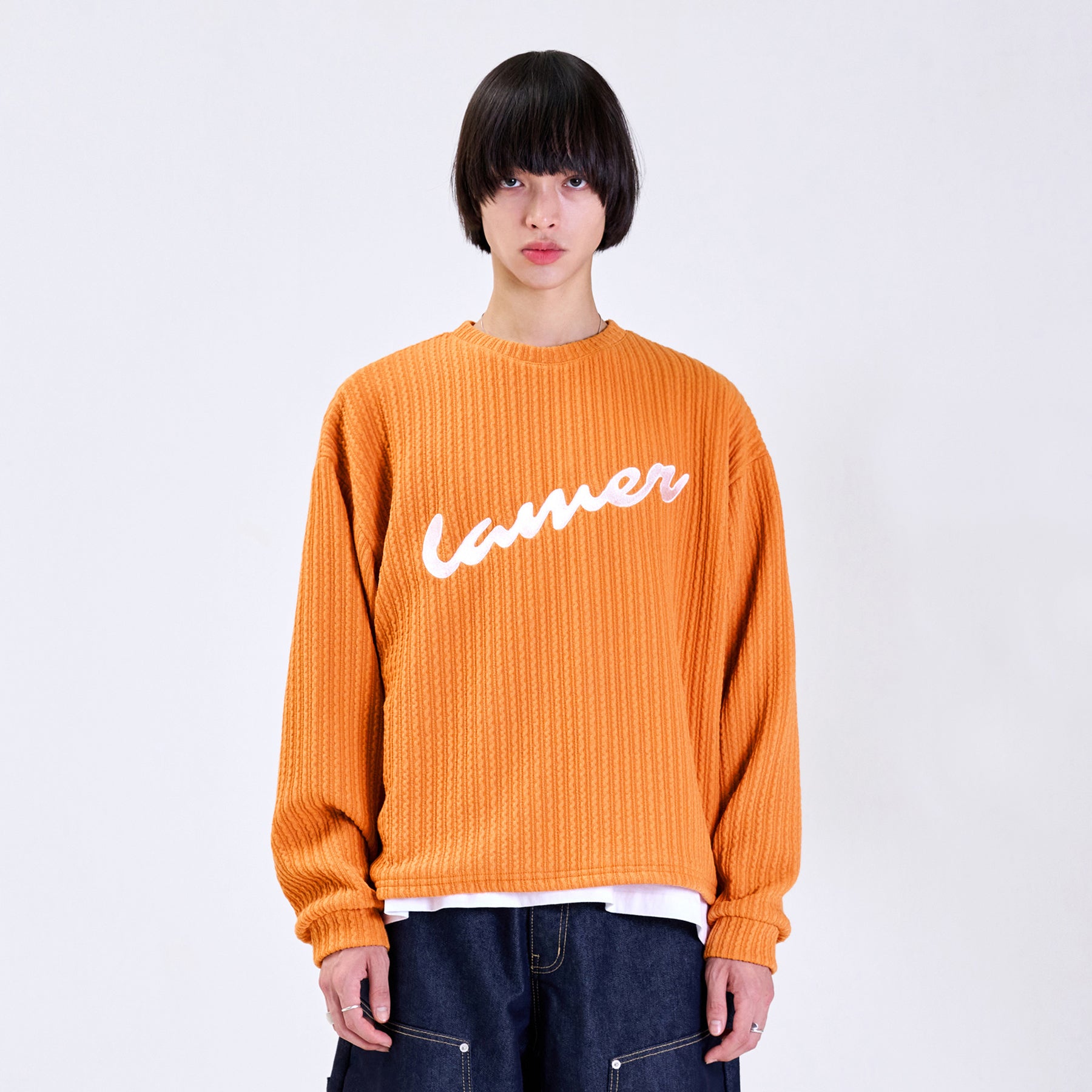 NEEDLEPOINT KNIT ORANGE